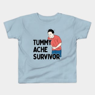 Tummy Ache Survivor - Abdominal Pain Humor Kids T-Shirt